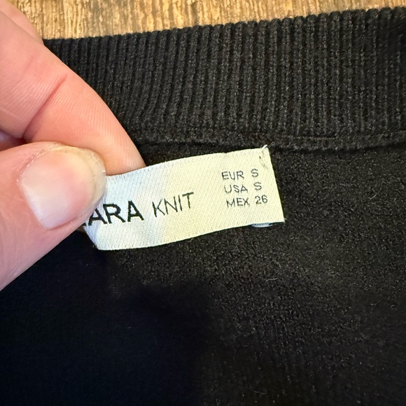 Zara combination poplin black and white sweater, Small oversized - Picture 5 of 6